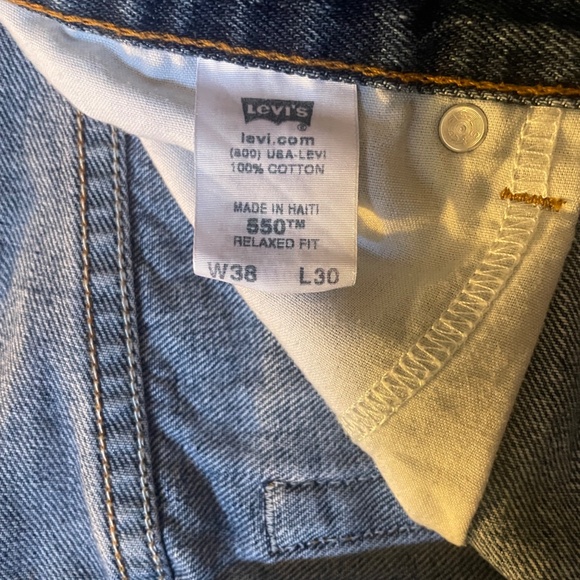 Vintage Levi's 550 Mens Classic Relaxed Fit Straight Leg Jeans Red Tab 38x30 - Picture 8 of 8